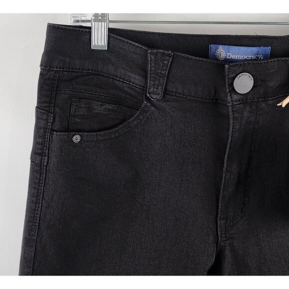 Democracy Jeans Womens 12 Black AB Solution Vintage Skinny Denim 32x29 NWT - Picture 3 of 12